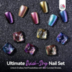 SAVILAND Chameleon Nail Polish Set: 12-Free Holographic Nail Polish Quick Dry 6 Colors Ultra Chrome Color Shifting Fingernail Polish Set Metallic Galaxy Nail Art DIY Christmas Gift For Women