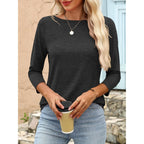 Women 3/4 Length Sleeve Tops 2026 Summer Tshirts Boat Neck Tunic Shirt Basic Tee Blouse Fall Travel Outfits Clothes
