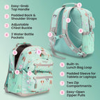 Bentgo Kids Print Durable & Water-Resistant Backpack | Lightweight 14” Backpack For School, Travel, & Daycare, Ages 4+, & Loop For Lunch Bag (Puppy Love)