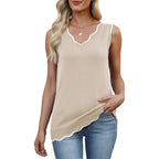 Tank Tops for Women Sleeveless Summer Tops Spring Fashion Lightweight Sweater Vest V Neck Business Casual Outfits