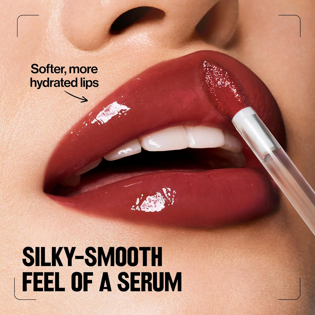 REVLON PhotoReady Instant Plump Serum, Plumping Gloss, Hydrating, Non-Sticky & High Shine Finish, 005 Heatonist, 0.25 fl oz