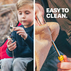 Mallome Smores Sticks For Fire Pit Long - Marshmallow Roasting Sticks Smores Kit - Smore Skewers Hot Dog Fork Campfire Cooking Equipment, Camping Essentials S'Mores Gear Outdoor Accessories 32" 5 Pack