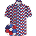 Golf Polos For Men Funny Moisture Wicking Golf Shirts Performance Quick-Dry Polo Shirts Short Sleeve