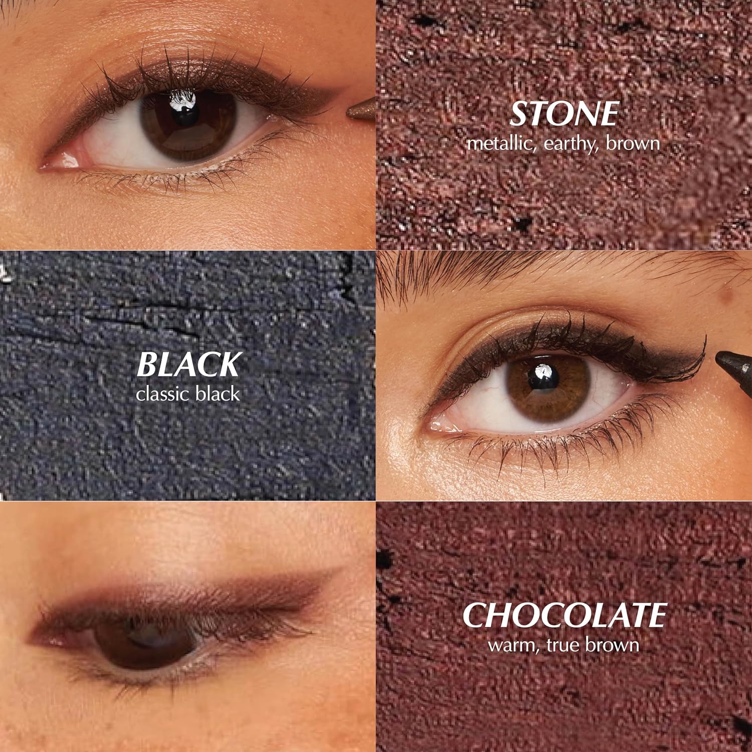 Persona 24Hr Chocolate Waterproof Eyeliner Pencil | Creamy, Smudgeable Pencil For Lash Line & Waterline | All-Day To All-Night Wear | Vegan, Cruelty-Free, Paraben-Free | Made In Usa