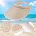 Dxhycc 3 Pack Sun Visor Hats for Women Men Clip On Wide Brim Visors Outdoor Golf Beach Tennis Cap