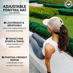 Funky Junque Ponytail Hats For Women - Funny Baseball Cap With Sayings, Criss Cross Back High Pony Adjustable Hat