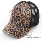 C.C Ponycap Messy High Bun Ponytail Adjustable Glitter Mesh Trucker Baseball Cap