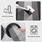 Indoor Outdoor Door Mat, 32X20 Non-Slip Absorbent Dirt Trapper, Low-Profile Washable Inside Entrance Front Floor Mat, Sturdy Soft Entry Doormats For Entryway, Grey