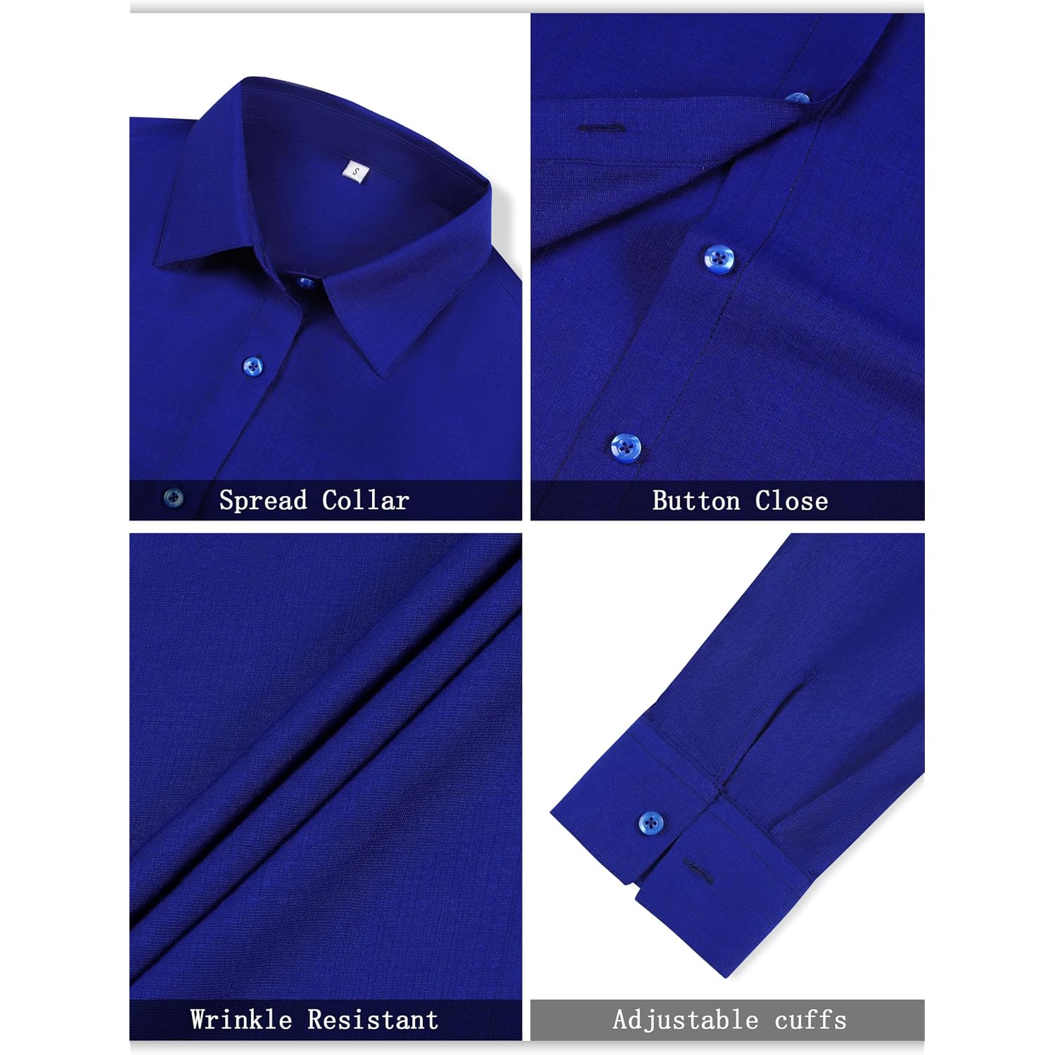 Women’S Linen Button Down Work Shirts Long Sleeve Solid Blouses