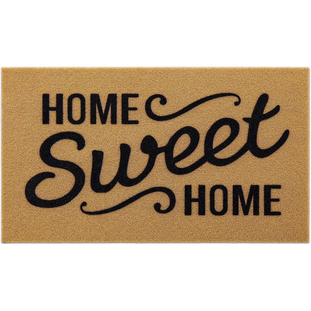 Olanly Front Door Mat, Low Profile Doormat, Stain And Fade Resistant, Easy To Clean, For Indoor And Outdoor Entrances, Patio Porch Or Entryway, Brown (30X17 Inch, Home Sweet Home)