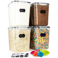 Storeganize Flour Sugar Storage Containers (5.3L/4pk) Great Rice Canisters Sets For The Kitchen pantry, Large Food Storage Containers With Lids Airtight