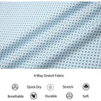 Alex Vando Mens Printed Dress Shirts Easy Care Button Down Shirt | Four-Way Flexible Weave, Inner Collar & Cuff Contrast, Anti-Wrinkle Texture, Lightweight, Great Present For Male Relatives