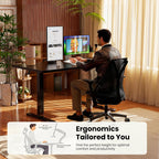 Ergear Height Adjustable Electric Standing Desk, 48 X 24 Inches Sit Stand Up Desk, Memory Computer Home Office Desk, Black