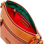 Dooney & Bourke Women'S Crossbody Bags, Florentine Leather Allison Purse With Zipper Pockets And Adjustable Shoulder Strap