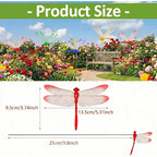 12Pcs Dragonfly Clips For Bugs Repellent - 3D Dragonfly Clips To Keep Bugs Away - Driving Away Mosquitoes, Bees & Flies - Fly Scare Devices For Indoor & Outdoor - Garden Stakes Decor, Patio, Hat
