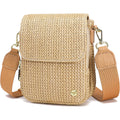 Faux Straw Crossbody Bags For Women Small Summer Purse Rfid Woven Phone Bag Travel Beach Hawaiian Essentials Gifts
