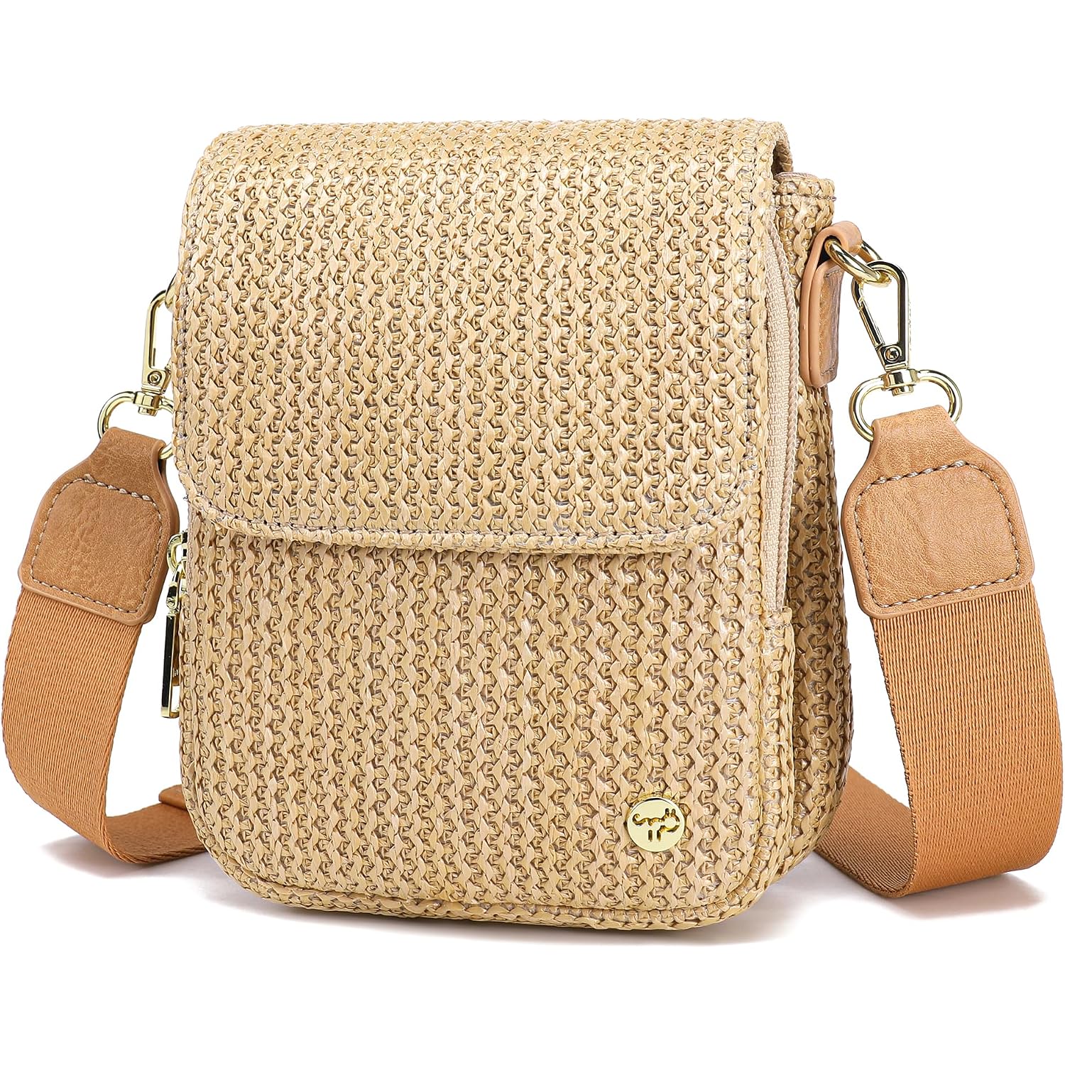 Faux Straw Crossbody Bags For Women Small Summer Purse Rfid Woven Phone Bag Travel Beach Hawaiian Essentials Gifts