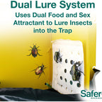 Safer Brand Japanese Beetle Trap With Attractant - 70102 - Includes 1 Trap, 1 Lure, And 2 Jumbo Bags - Japanese Beetle Traps Outdoor