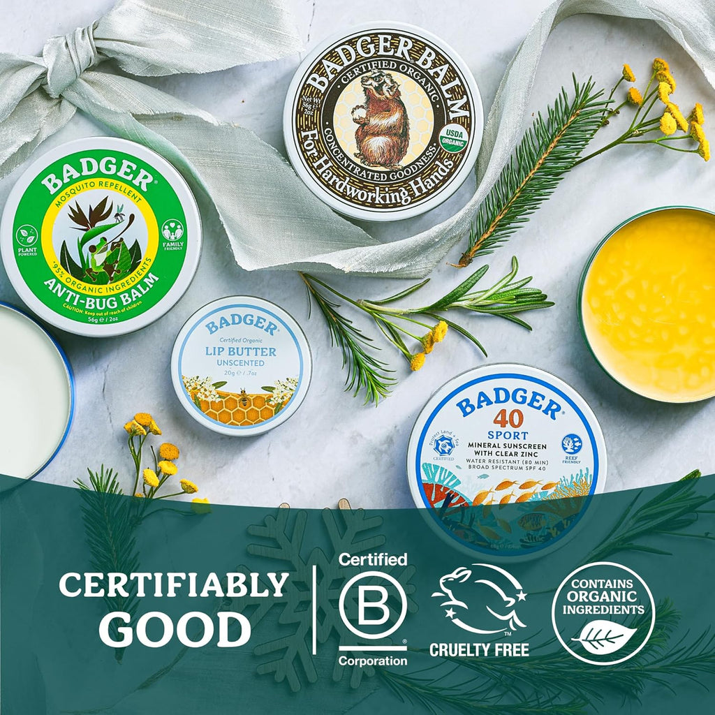 Badger Healing Balm, Hard Working Hands Cream, Organic Hand Cream for Dry Cracked Hands, Long Lasting Hand Moisturizer/Dry Hands Treatment, 2 oz Tin