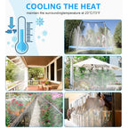 Mixc Misters For Outside Patio, 75Ft (23M) Misting Line+23 Mist Nozzles+3/4" Brass Adapter, Outdoor Misting Cooling System For Patio Backyard Garden Greenhouse Horse Corral