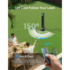 Dreo Turbocool Outdoor Misting Fan 711As, 33 Ft/S High Velocity, 20Db Quiet | 12 Speeds, 4 Modes, 150° Customizable Oscillating, Smart Standing Fan For Bedroom, Dc Motor, Ipx4-Rated Weather Resistant