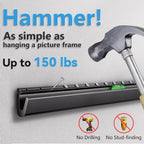 No Stud Tv Wall Mount, 32 To 75 Inch Drywall Studless Tv Bracket, Up To 150 Lbs, No Damage, No Drill, No Screws, Easy Install Low Profile Tvs Mount, Include All Hardware
