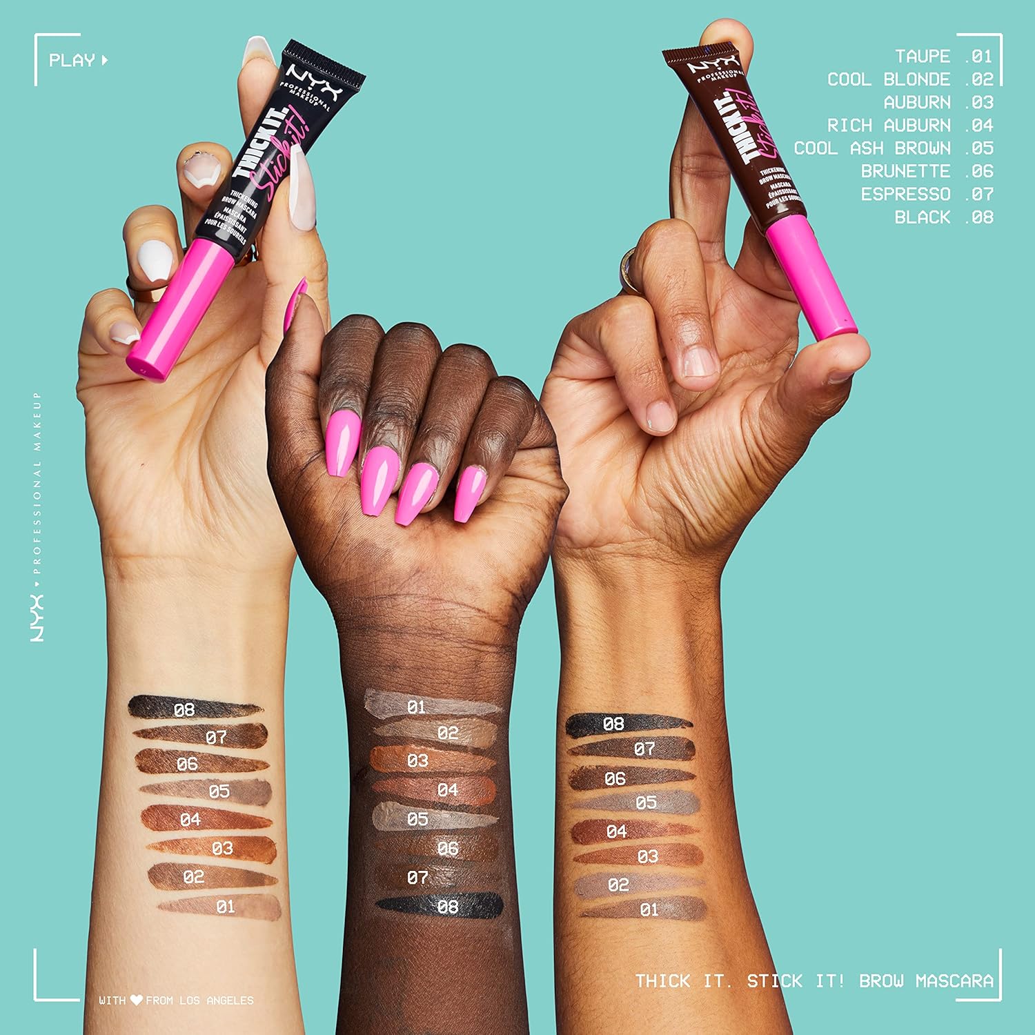 NYX PROFESSIONAL MAKEUP Thick It Stick It Thickening Brow Mascara, Eyebrow Gel - Espresso