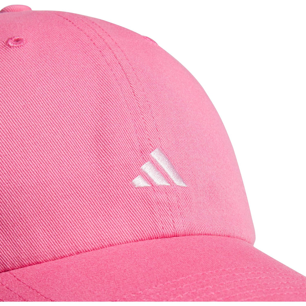 adidas Women's Saturday Hat – Relaxed Fit Strapback Baseball Cap Pink Fusion/Clear Pink/3