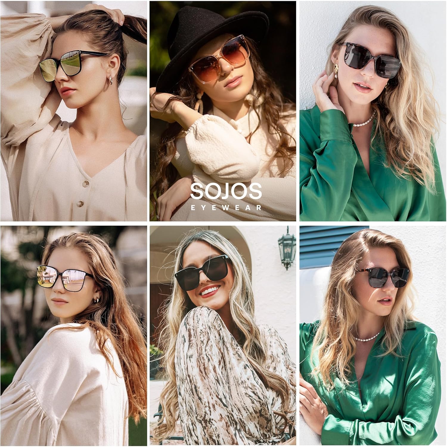 SOJOS Sunglasses for Women Men Vintage Style Shades SJ2157