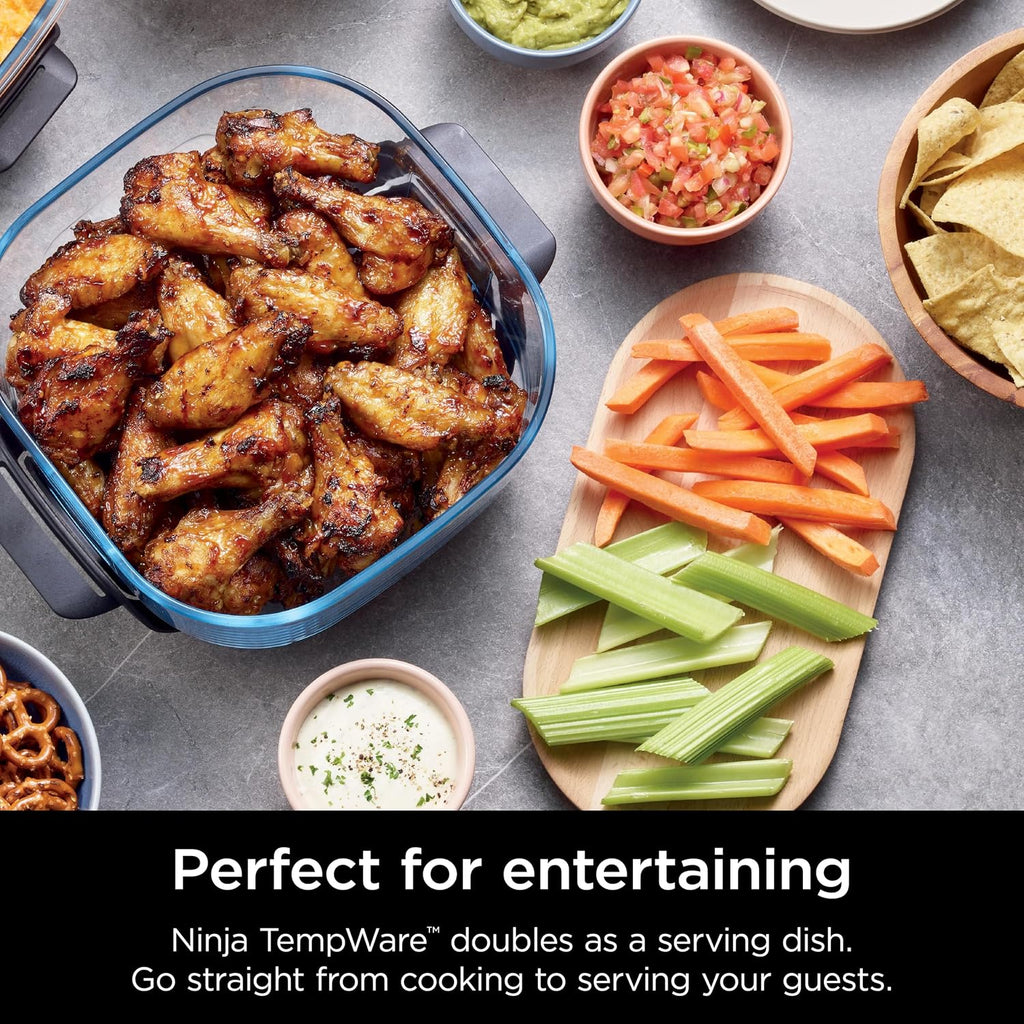 Ninja 4-Qt Cleancrisp™ Glassware Container With Storage Lid, Compatible With Ninja Crispi Fn101 & As101 Series, Microwave, Freezer & Dishwasher Safe, Pfas & Ptfe Free Glass, Xsksfn4Qt