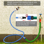 Upgraded Misters For Outside Patio, 3-Way Fine-Mist Leak-Proof Hose Mister Misting System, 6.6Ft Patio Mister For Cooling Outdoor, Cobra Mist Stand For Greenhouse Chicken Dog Pool Trampoline