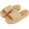 Platform Sandals Women Slip On Espadrille Wedges Slides Bohemia Sandals Flatform Open Toe Beach Sandals