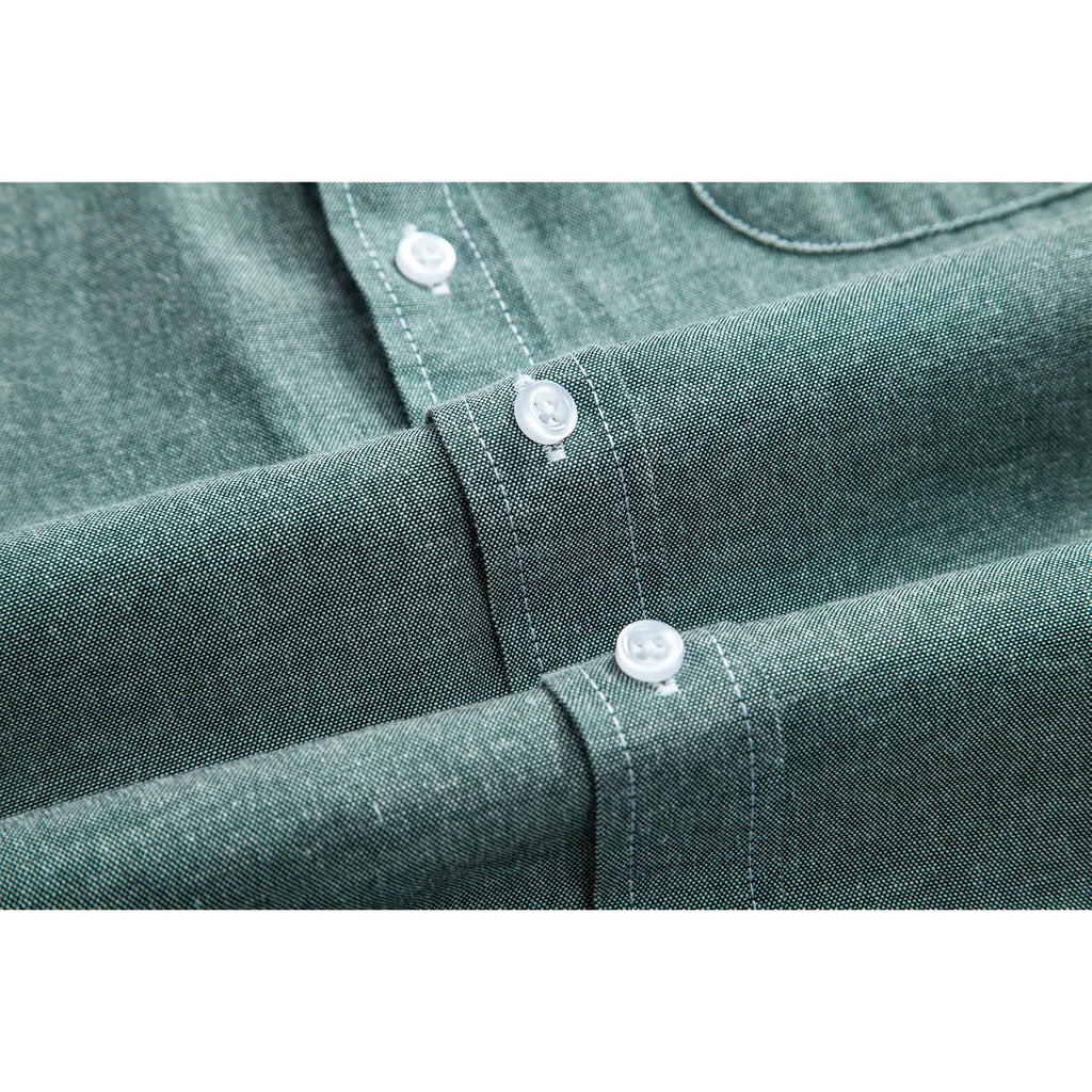 Mens Oxford Shirts Long Sleeve Slim Fit Lightweight Casual Button Down Shirts With Pocket