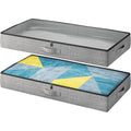 2-Pack Under Bed Storage Containers, 4.5 Inches Tall Low Profile Underbed Clothes Storage Organizer Bin With Sturdy Sidewalls/Bottom, Underbed Storage Bins 2 Storage Thin Bins