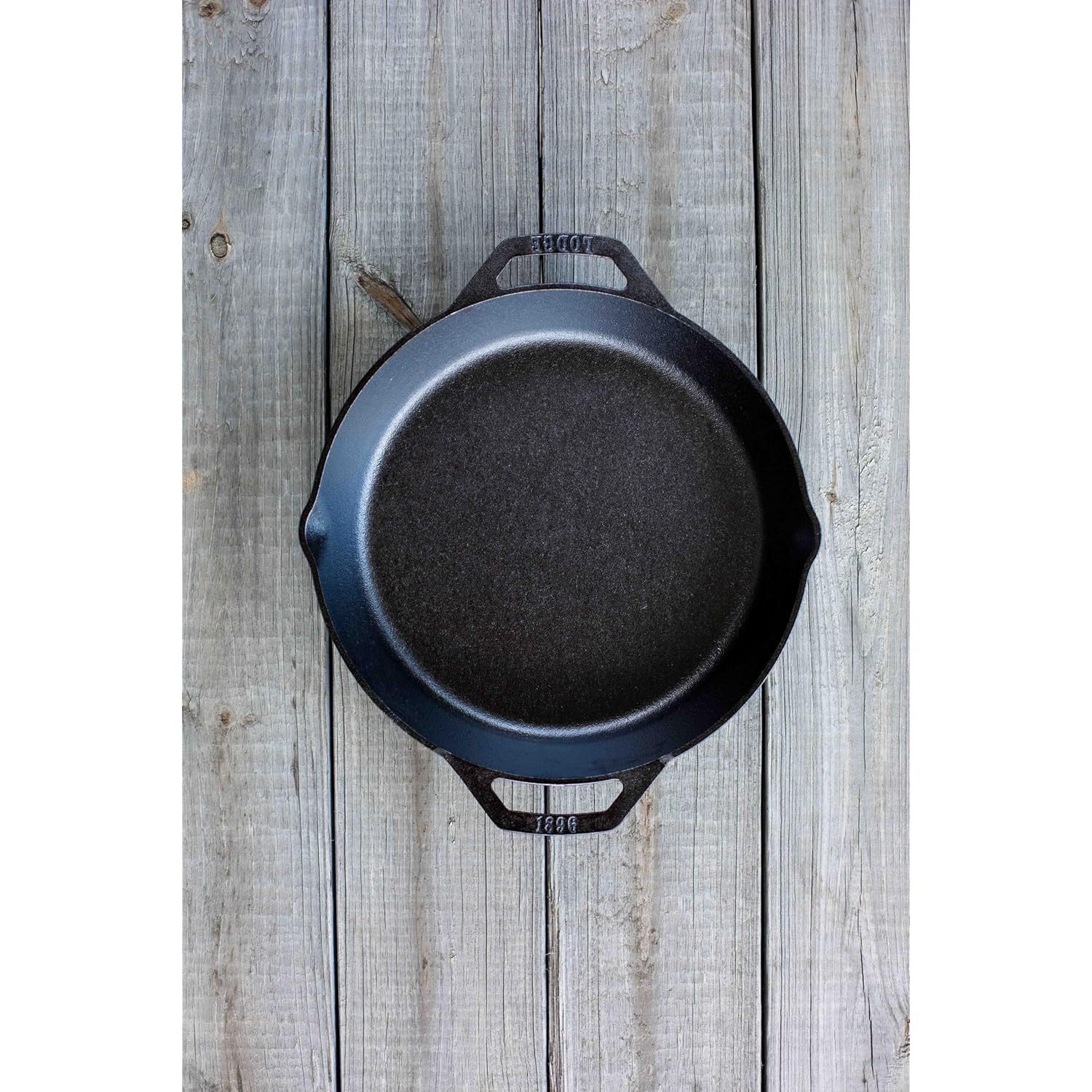 Lodge Seasoned Cast Iron Dual Handle Pan 12 Inch - Cast Iron Frying Pan - Even Heat Distribution - Oven & Stovetop Safe - PFAS-Free, Non-Toxic Cookware
