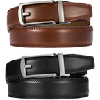 Chaoren Click Belt For Men 2 Pack - Mens Dress Belt 1 1/4" In Packing Box - Design Belt Meet Almost Any Outfit And Occasion