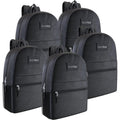 200 Pack Bulk Backpacks, Wholesale 17-Inch Lightweight Bookbags For Kids, Adults, School, Classroom, Travel, Gym With 1 Large, 1 Small, 2 Side Pockets, Perfect For Events, Corporate Bundles, Black