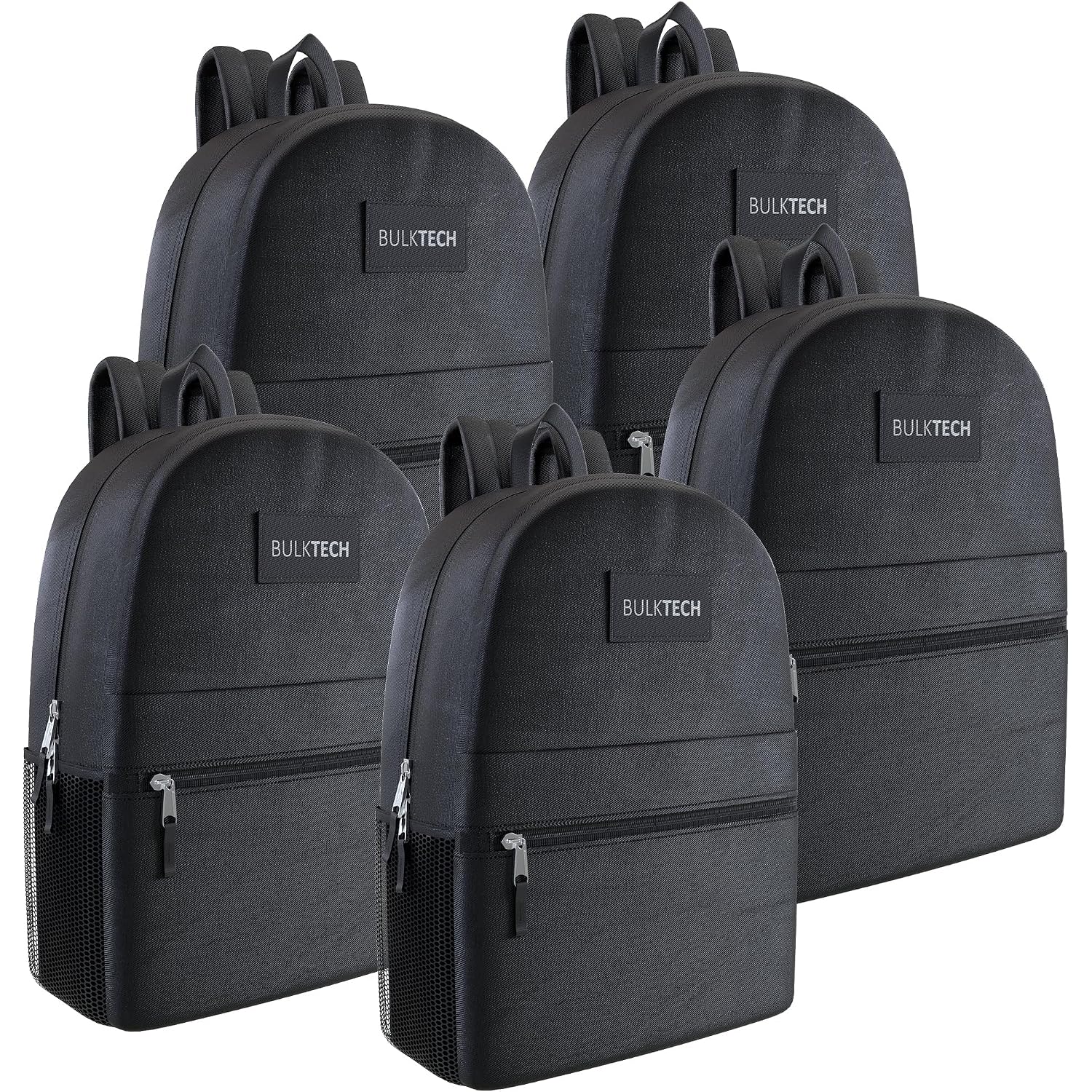 200 Pack Bulk Backpacks, Wholesale 17-Inch Lightweight Bookbags For Kids, Adults, School, Classroom, Travel, Gym With 1 Large, 1 Small, 2 Side Pockets, Perfect For Events, Corporate Bundles, Black