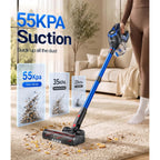 Cordless Vacuum Cleaner, 55Kpa Vacuum Cleaners For Home, Max 80Mins Runtime Stick Vacuum With Led Display&1.5L Dust Cup, Rechargeable Lightweight Handheld Vacuum For Carpet/Hardwood Floor/Pet Hair/Car