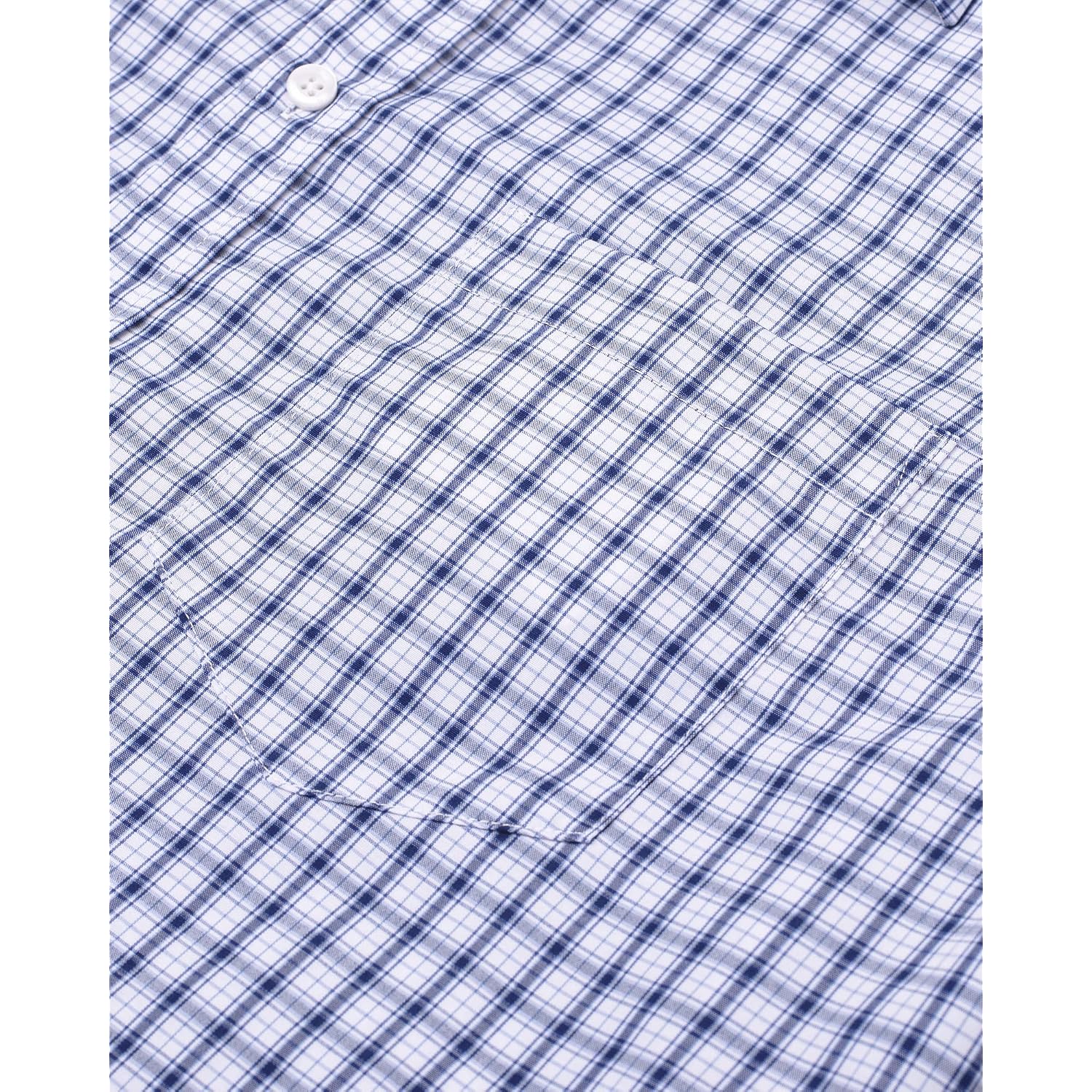 Alimens & Gentle Men'S Plaid Button Down Shirts Cotton Long Sleeve Dress Shirts Regular Fit Gingham Shirts