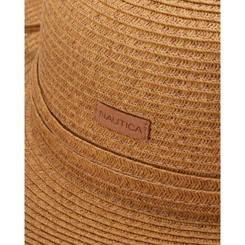 Nautica Womens Straw Hat - Short And Wide Brim Lightweight Sun Hats For Women - Sun Protection Hat For Beach & Travel