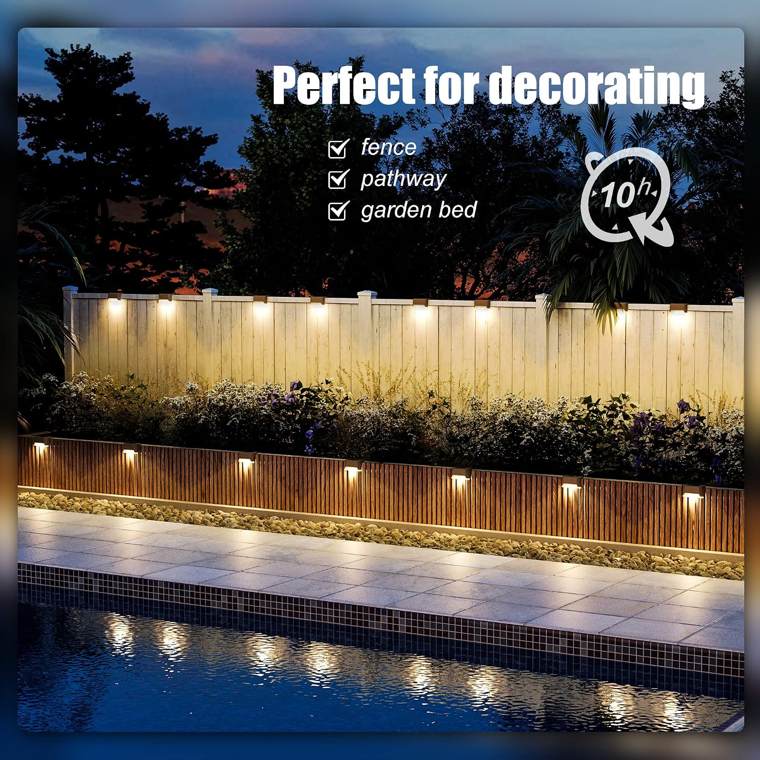 Solpex Solar Deck Lights Outdoor 16 Pack,Step Light Waterproof,Warm White | Led Solar Lights For Outdoor Stairs,Step,Fence,Yard,Patio And Pathway