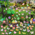 50Pcs Mini Resin Animals Variety Pack, Random Assorted Bulk Tiny Resin Animal Figurines Glow In The Dark For Fairy Garden Accessories, Aquarium And Micro Landscape Decoration