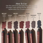 Persona 24Hr Chocolate Waterproof Eyeliner Pencil | Creamy, Smudgeable Pencil For Lash Line & Waterline | All-Day To All-Night Wear | Vegan, Cruelty-Free, Paraben-Free | Made In Usa