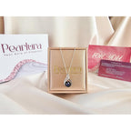 AAA+ 9mm Natural Black pearl necklace for women - Real pearl necklaces for women (18k gold platted 925 sterling Silver)