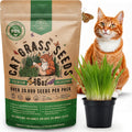Cat Grass Seeds Mix - 20,800 Non-Gmo Heirloom Seeds For Cats & Pets, 16 Oz Pack For Growing Fresh Barley, Oat, Rye & Wheat Grass Seeds For Planting, Indoor Plants, Hairball Remedy