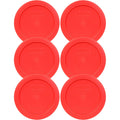 Pyrex 7200-PC 2-Cup Red Food Storage Replacement Lid (6-Pack) - Made in USA