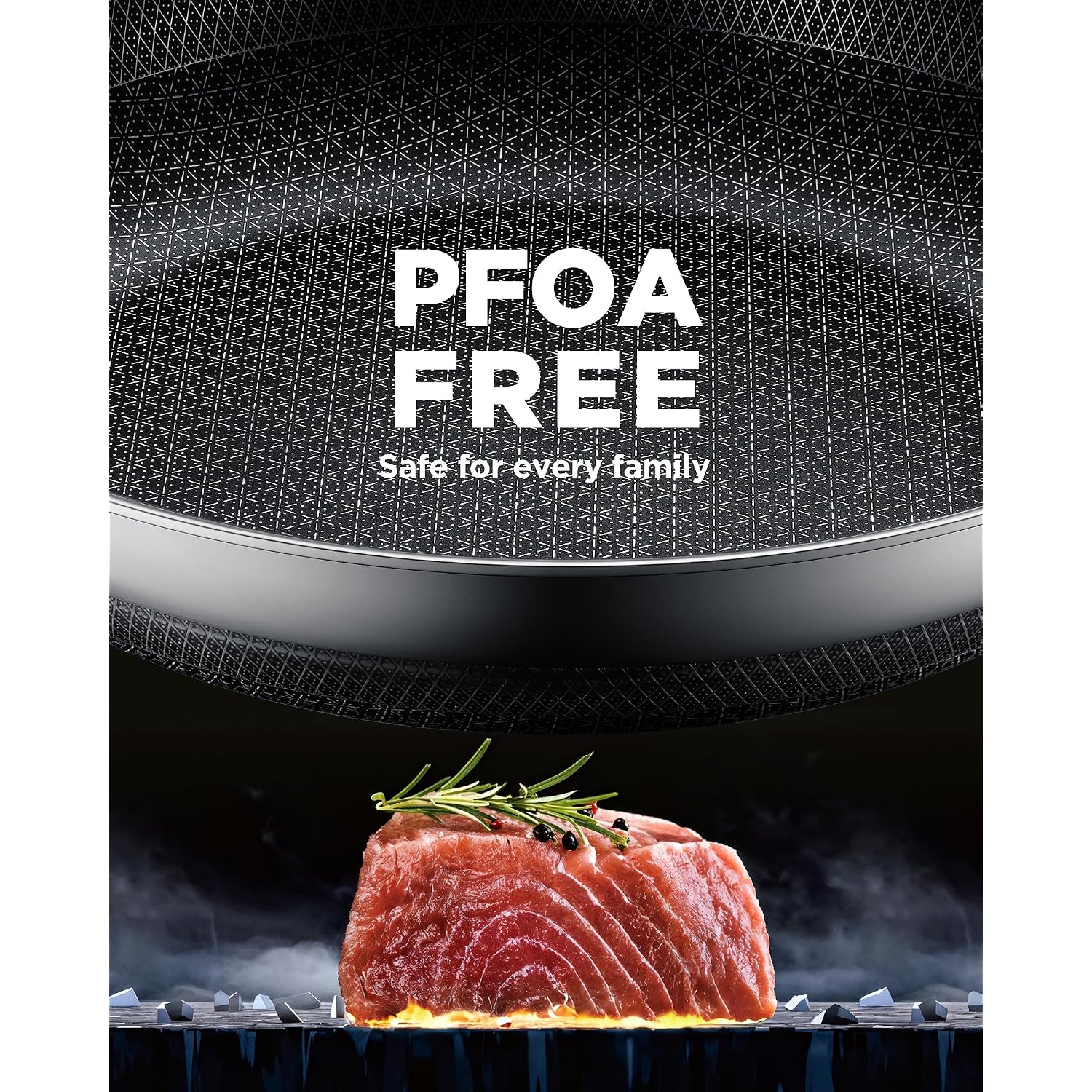 Non Stick Frying Pans, 12-Inch With Lid, Hybrid Frying Pans Nonstick,Non Stick Skillets Stainless Steel, Dishwasher & Oven-Safe, Induction Compatible Cooking Pan, Pfoa Free Saucier Cookware