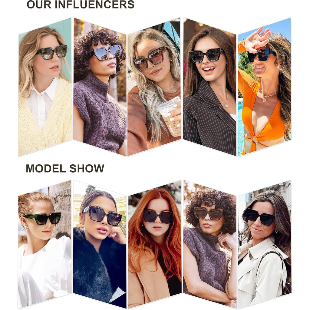 SOJOS Large Oversized Polarized Sunglasses for Women, Big Designer Womens Trendy Square Shades SJ2205