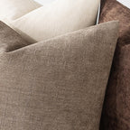 Miulee Pack Of 2 Decorative Throw Pillow Covers Soft Chenille Throw Pillows Solid Neutral Farmhouse Textured Cushion Covers For Couch Sofa Bedroom Living Room 20X20 Inch, Taupe Grey